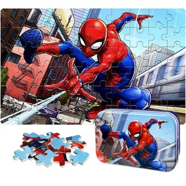 NEILDEN Jigsaw Puzzles 60 Pieces Puzzles for Kids Ages 4-8 Learning Educational Toy Puzzles for Children Girls and Boys Packed in Tin Box