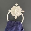 Square Towel Ring Metal French Shabby Shic Bathroom Wall Mounted