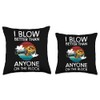 I Blow Better Than Anyone Leaf Blower Throw Pillow