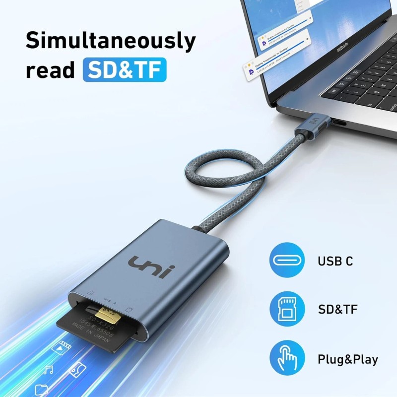 uni USB-C SD 4.0 High Speed Card Reader for Micro