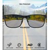 QALLY Carbon Fiber Polarized Sunglasses for Men Trendy Driving Sunglasses