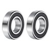 sourcing map 6206-2RS Deep Groove Ball Bearings, 2pcs 30mm I.D