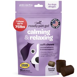 Calming Chews for Dogs | Herbal Dog Calming Chews for Anxiety from Normal and Occasional Stressors Including Separation Storms Grooming & Travel | NASC Certified & Made in The USA | 90 Count