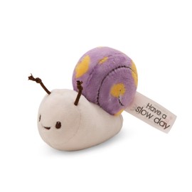 NICI Cuddly Toy Snail 12 cm with Message Have a Slow Day - Purple - Soft Plush Toy - Cute Plush Toy for Cuddling and Playing, for Children and Adults | 61639