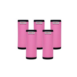 Neoprene Luggage Handle Wrap, 5 Pack Trolley Case Grip Suitcase Identifier Protective Cover, Rose Red