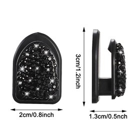 WINKA Car Sticky Hooks, Multifunctional Vehicle Adhesive Hooks Car Storage Hooks for Key, USB Cable, Earphone Cable Holder, Vehicle Decor Black 4pcs