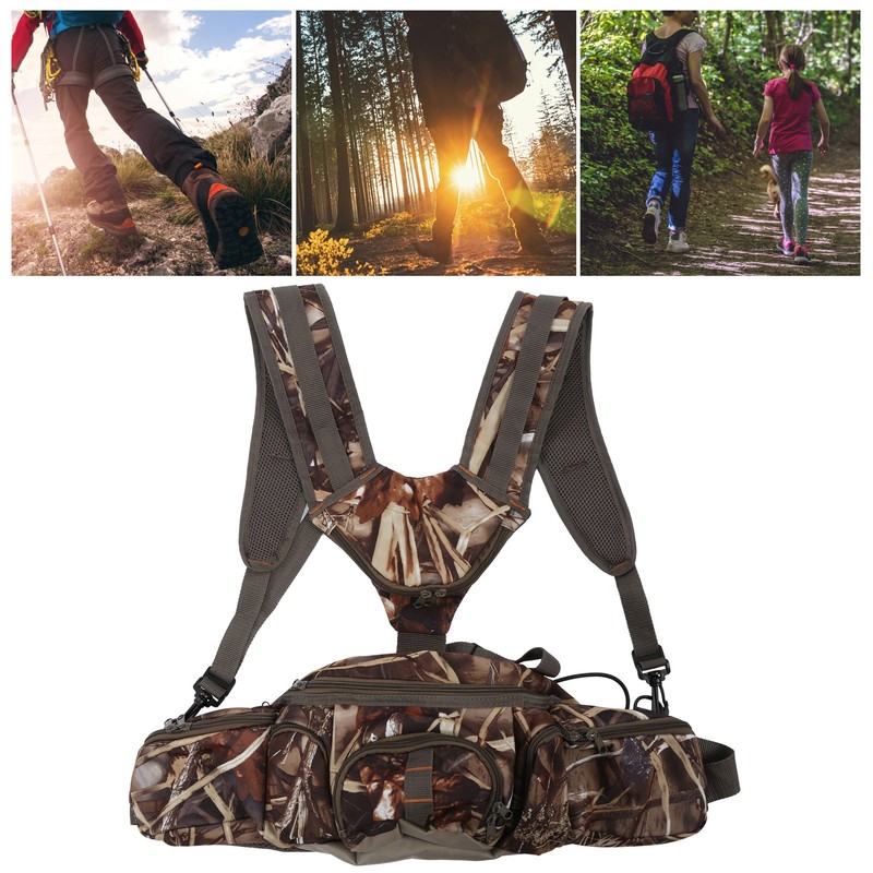 Outdoor Hiking Backpack Waist Bag with Bottle Holder Camping Shoulder