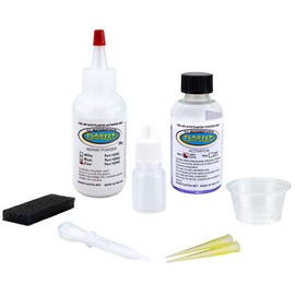 Factory RV Plastic Repair Kit | All-in-One ABS, Fiberglass & Wood Crack Fix | Paintable, Sandable, Fast-Curing | 50ml Activator + 30g Powder | Repairs Up to 15” | Made in USA (Clear)