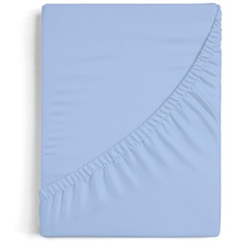 Burrito Blanco | Fitted Sheets 200 x 190/200 cm | Bed 200 cm 100% Cotton Fabric | Design A8 Blue