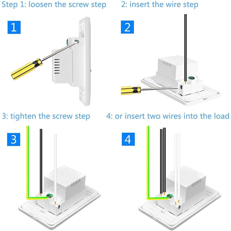 Nineleaf Wall Mount Charger Power Socket USB Wall Charger with
