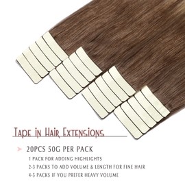 SURNEL Tape in Hair Extensions Human Hair 14inch Balayage Color 8 Ash Brown To 60 Platinum Blonde Tape in Hair Extensions 50G 20Pcs Seamless Hair Tape in Extensions (T14inch, 8T60)