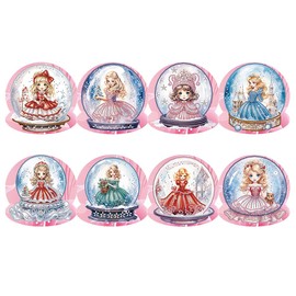 Ceitura Special Shape DIY Diamond Painting Card Xmas 8PCS Rhinestone Painting Card Kit Princess Snowman Christmas for Adults Holiday Friends Family