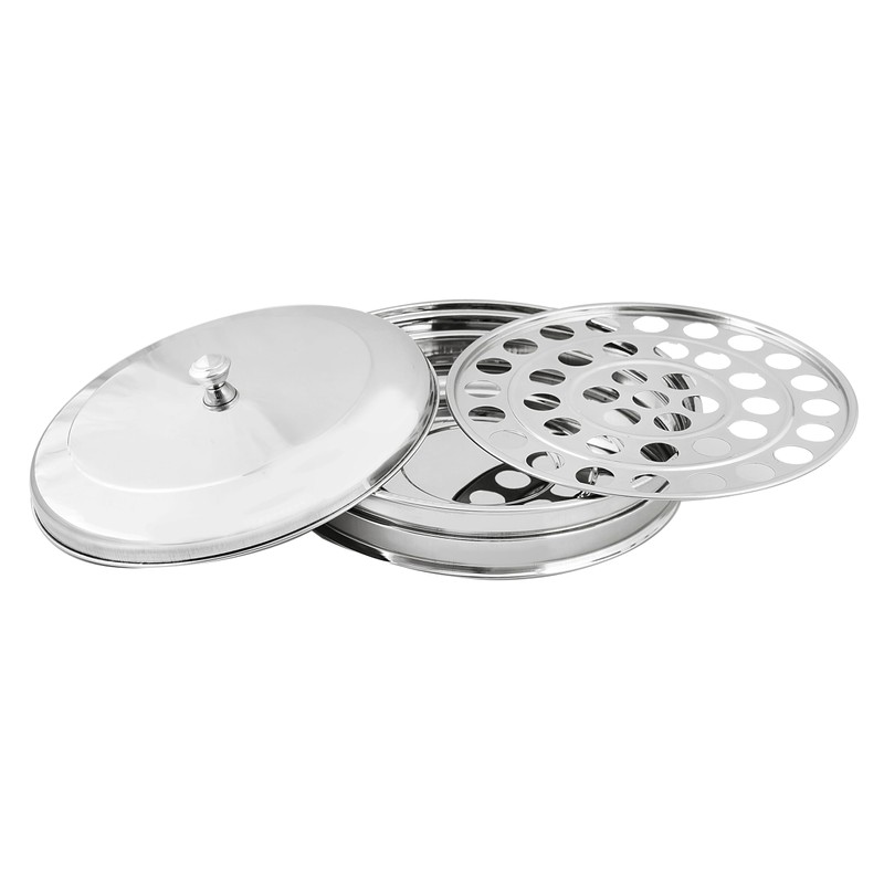 VJR Holy Communion Tray for Churches with Lid, Premium Stainless