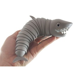 Shark and Alligator Fidgets - Set of 2 - Large Wiggle Crocodile Articulated Jointed Moving Creature Toy - Unique