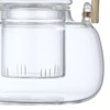 Household Teapot 1000ml Large Capacity Multifunctional Borosilicate Teapot with Bamboo