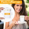 Ubamdom 24 Pcs Plastic Coffee Cups with Rim, 8 oz