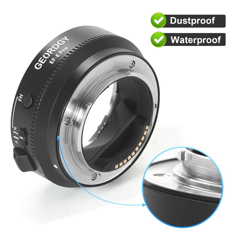 GEORDGY Lens Mount Adapter, EF-SE Pro for Canon EF/EF-S Lenses,