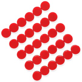 ZDZBLX Pack of 30 magnets, fridge magnets, magnets for magnetic board, magnets, fridge, strong whiteboard magnets, round small decorative magnets, for fridge, magnetic wall, pin board (red)
