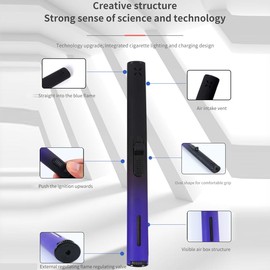 3PC Butane Torch Lighters, 7.9IN Refillable Torch Lighter Adjustable Jet Flame Butane Lighter Long Pen Lighter for Grill BBQ Candle Camping (Gas Not Included)