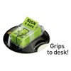 3M Post-it banderitas verdes con dispensador de escritorio, 1 pza