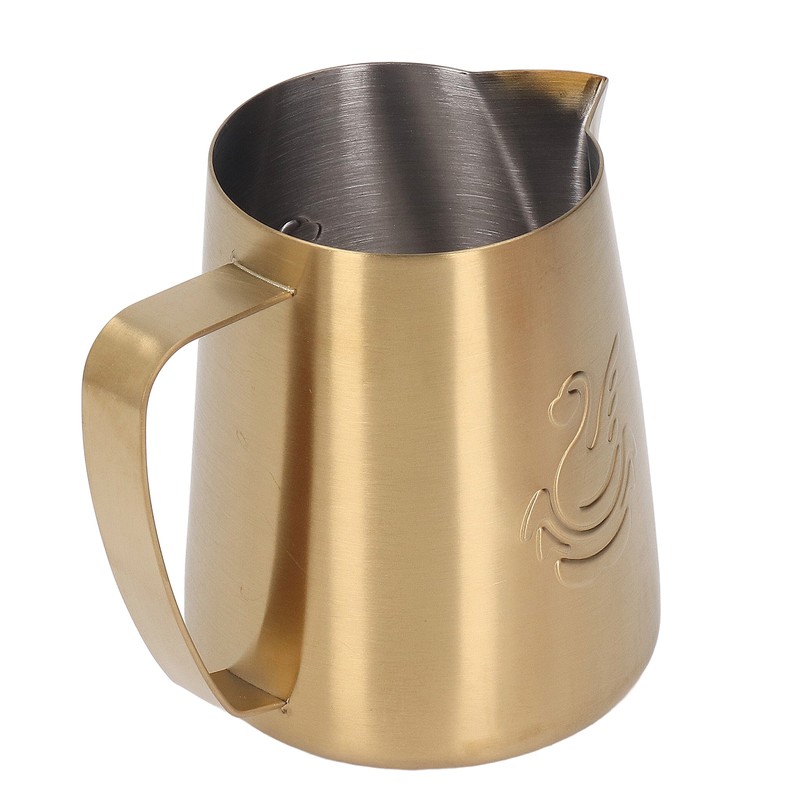 Frothing Cup 420ML 304 Stainless Steel Streamlined Cup Body Design