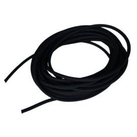 3/8" x 25' Black Shock Bungee Rubber Rope Cord - Woven Jacketed