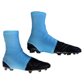 Sports Farm Pro-Quality Cleat Covers Spats for Sports, 3 Sizes: Small, Medium, Large (Light Blue, Medium - Fits Women Size 5-10 & Men Size 5-9)