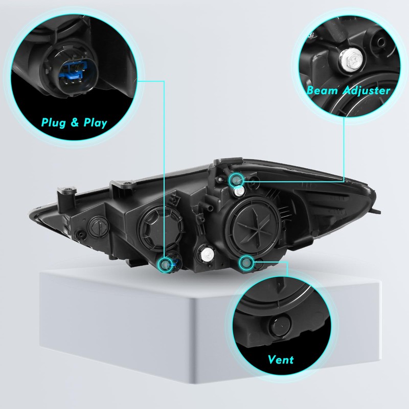 TUSDAR Fits For 2017 2018 Hyundai Elantra without DRL Headlight
