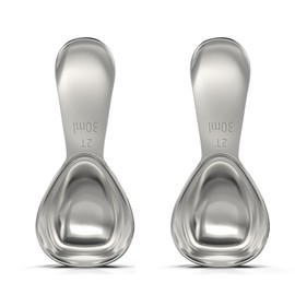 BALCI- Stainless Steel Coffee Scoop Set (2&2 Tablespoon, 30ml and 30ml) EXACT Measuring Spoons for Coffee, Tea, Sugar, Flour and More!