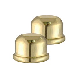2 PCS Lamp Finial Cap Knob, 1/4-28 Thread Lamp Shade Screw Caps Lamp Decoration Accessories for Table Lamp, Floor Lamp, Chandeliers (Gold)
