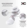 KC-TAHO Calcetines de compresión al tobillo, 4 pares para hombres