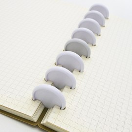 ITSYHPRO 33pcs DIY Discbound Noteboke Planner Accessories Discs 5 Size fits for Tul,Levenger,Arc,Happy Planner,Talia(White,0.7inch/18mm)