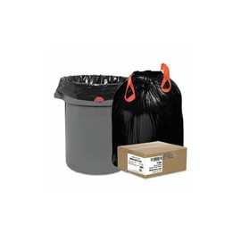 Draw 'n Tie 1DTL150 Heavy-Duty Bags, 33gal, 1.2mil, 38 x 33 1/2, Black (Box of 150)