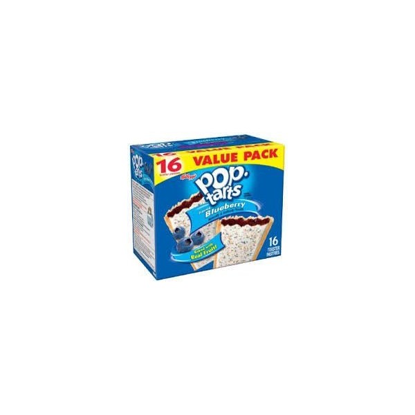 Kellogg's, Pop-Tars, Frosted Blueberry, 16 Count, 35.2oz Box (Pack of 2)