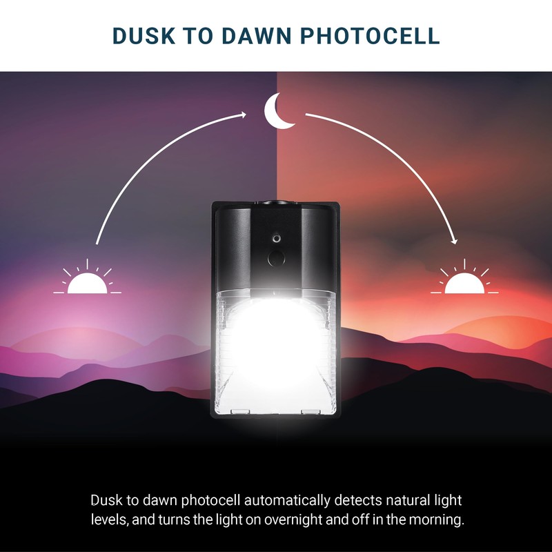PARMIDA (4 Pack) Mini LED Wall Pack Light 26W Dusk
