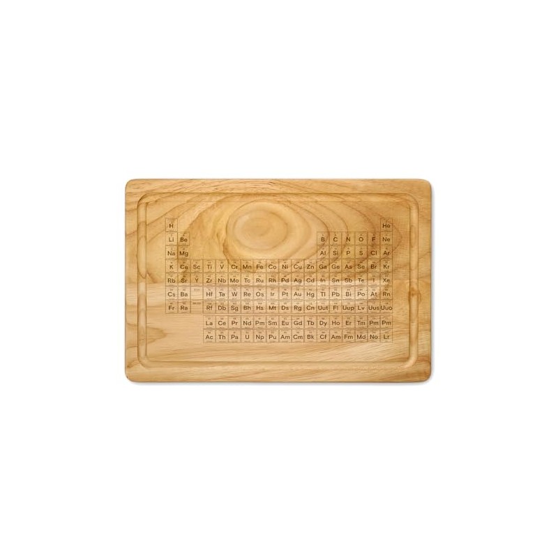 Periodic Table Wooden Chopping Board Baker Chef Cook Novelty Gift