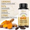 Liposomal Turmeric Curcumin Supplement 2000mg, 95% Standardized Curcuminoid Extract &