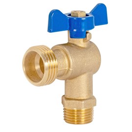 Eastman 48604 Male Boiler Drain with Quarter-Turn Handle, 1/2 inch MIP x 3/4 inch MHT, Brass