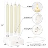 Rechargeable Flameless Taper Candles, Real Wax 9.6 Inch LED Candlesticks