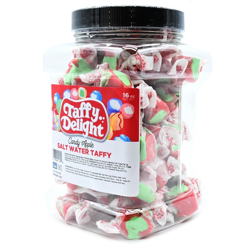Taffy Delight Salt Water Taffy (16oz, Candy Apple)