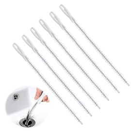 ChAusa Pack of 6 Brush for Sewers, Flexible Drain Cleaning Brush, 45 cm Pipe Cleaning Brush, Sink Drain Overflow Cleaning Brush, for Kitchens, Bathrooms, Removing Long Hair