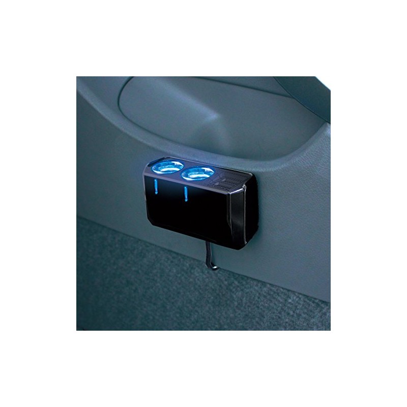 Tsuchiya Yac PZ-791 Car Supplies, Socket Distributor, Reversible USB Socket,