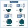 LOVECASA Porcelain Dinnerware Sets for 4, 16 PCS Plates and