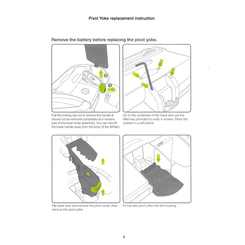 Genuine Gtech AirRam AR29, AR30 K9 Mk2 Pivot Yoke for