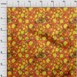 oneOone Cotton Jersey Medium Blue Fabric Batik Fabric for Sewing Printed Craft Fabric by The Meter 58 Inch Wide