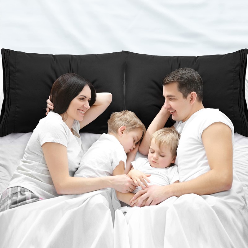 PiccoCasa Brushed Microfiber Pillowcases 2 Pack Soft Breathable Pillow Covers