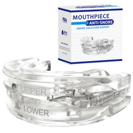 Anti-snoring splint, grinding splint snoring bite splints for night, mouth splint against snoring and bruxism, improves sleep, effective snoring stopper for men and women, white