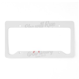 CafePress Runner Running Jogging She Wi License Plate Holder Aluminum License Plate Frame, License Tag Holder
