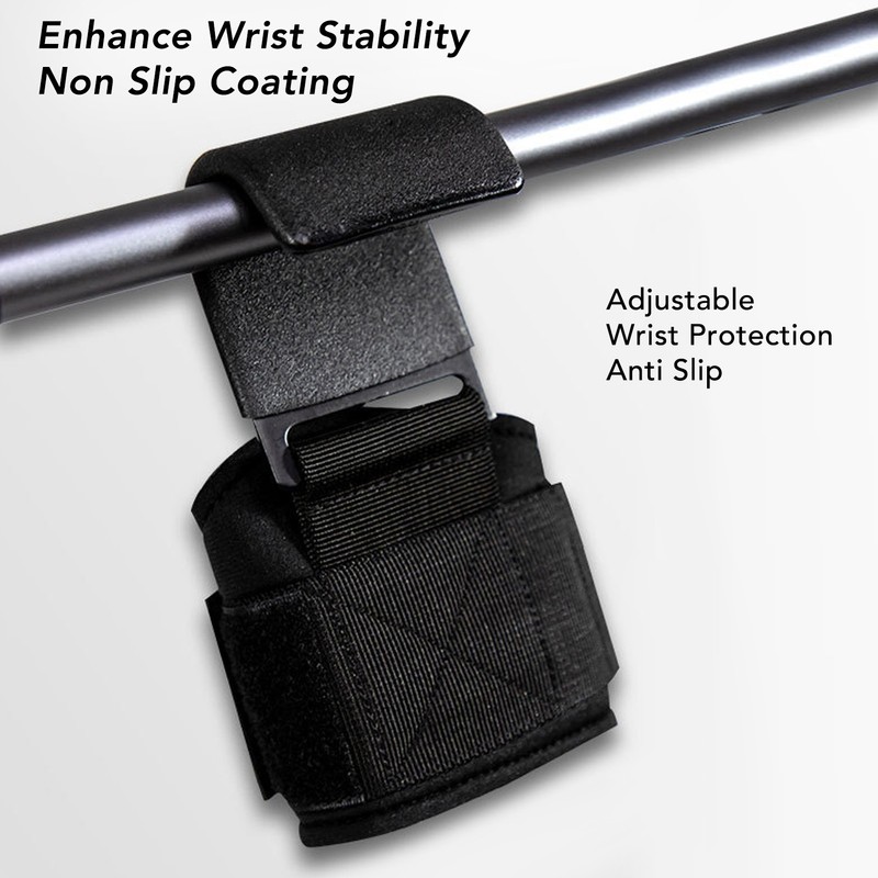 Weight Lifting Hooks Heavy Duty Lifting Wrist Strap Anti Slip