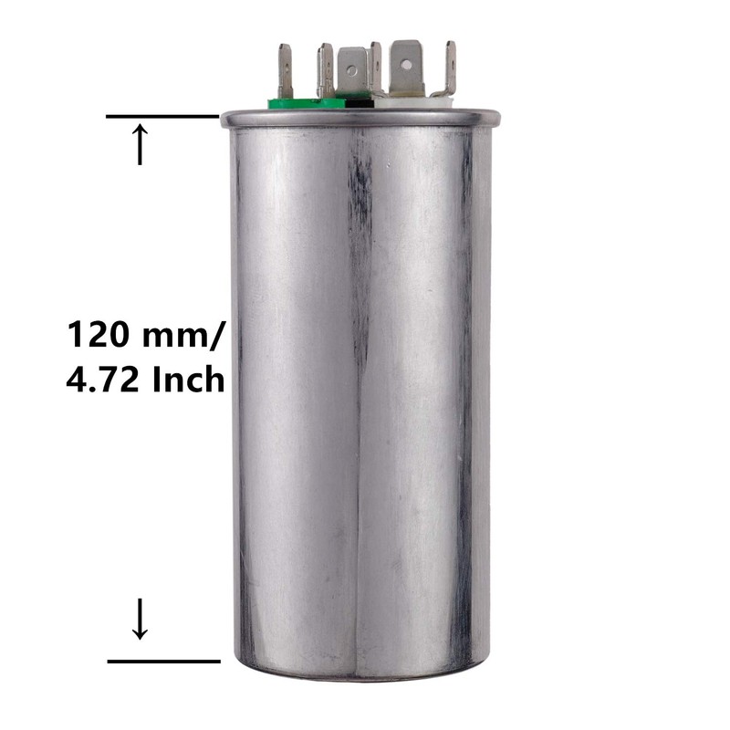 BOJACK 70+10 uF 70/10 MFD ±6% 370V/440 VAC CBB65 Dual